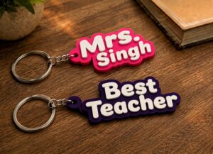 Dual Line Name Keychain