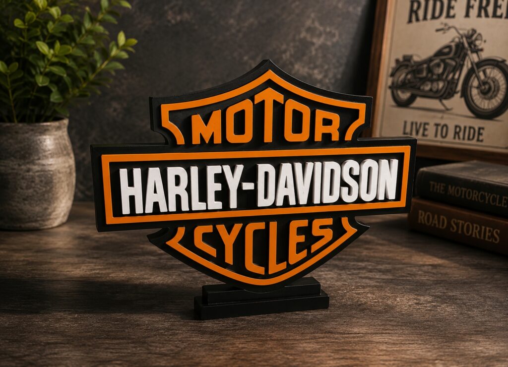 Harley Davidson 3D Logo with stand