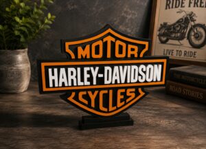 Harley Davidson 3D Logo with stand